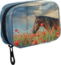 Poppy Flower Field ve Sky Pill Vitamin 2 Times A Day for Vitamin and Supplement, 7 Day Travel Organizer Tıp Vakası