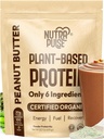 Organik Vegan Protein Tozu – Peanut Butter Flavor, Plant-Based, Gluten-Free, Non-GMO, Soy-Free, 20g Protein Per Hizmeti, Smoothies, Shakes, Baking, Cooking (1 Pack, 20 Hizmet)