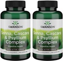 Swanson Senna Psyllium Cascara Kompleksi GI Tract Regularity Support 90 Capsules (2 Pack)