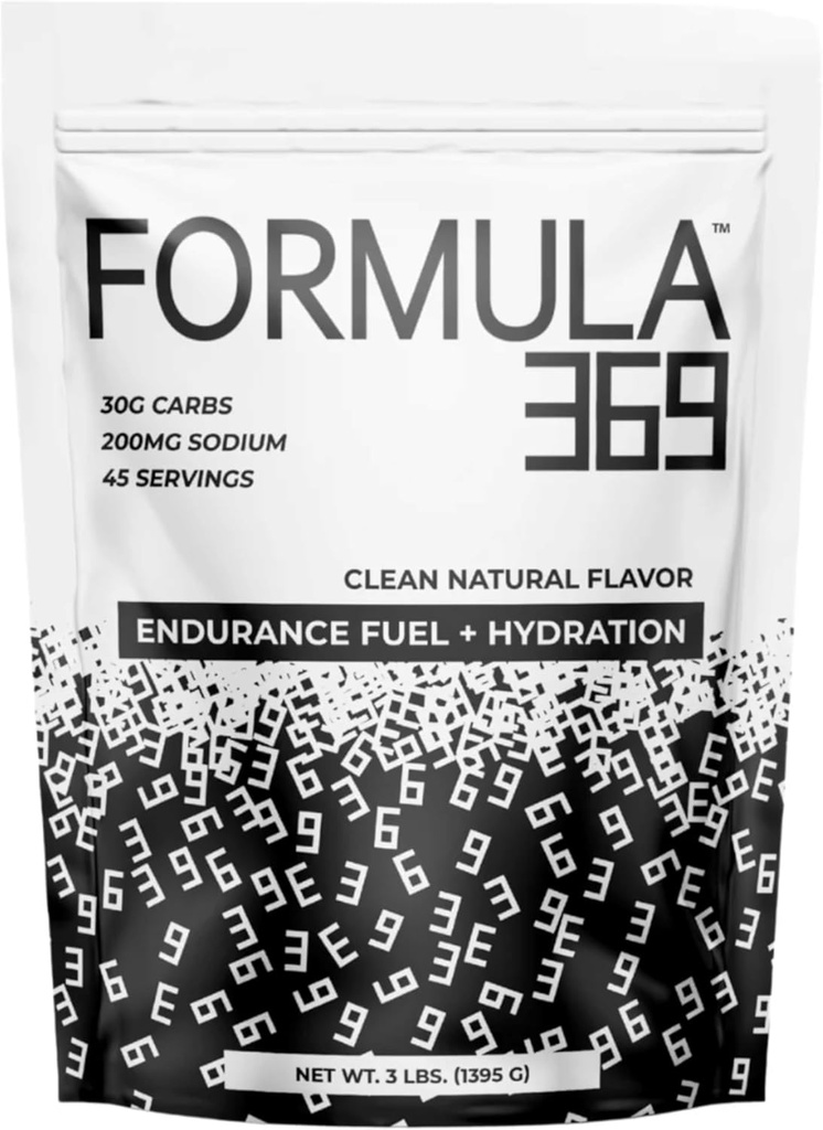 Formula 369 Endurance & Energy Drink Mix – 30g Carbs + Electrolytes | Sporcular için Dual Carb Toz | Vegan | (3 lb, Unflavored)