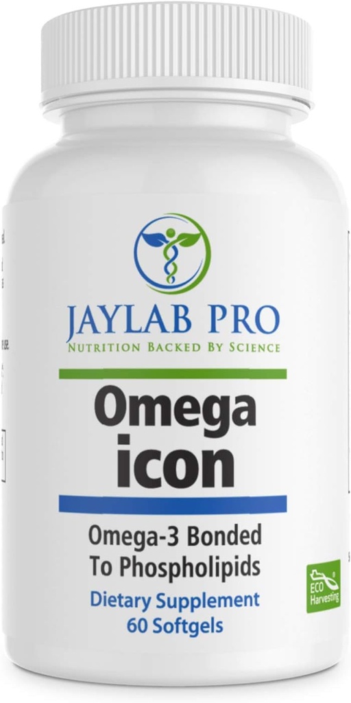Omega Icon Antarktika Superba Krill Oil Supplement- Phospholipid Bound Omega-3 Supplements, Astaxanthin, Supports Heart Health, 1000 mg-%