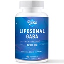 GABA με συμπλήρωμα L-Θεανίνης 1200mg - Υψηλή Βιοδιαθέσιμα συμπληρώματα λιποσωμικής GABA, 60 κάψουλες για ενήλικες