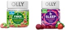 OLLY Fiber Gummy Ring 50ct & Sleep Gummy 60ct with Melatonin, L-Theanine, Chamomile, Lemon Balm