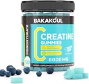 Μονοένυδρη κρεατίνη Gummies για άνδρες & γυναίκες - 120 Gummies χωρίς ζάχαρη με γλυκινικό μαγνήσιο, L-Θρεονικό, L-Ταυρίνη + βιταμίνη Β12 για την υποστήριξη των μυών, Energy Boost, 1 συσκευασία