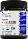 Premier Research Labs Premier Fermented Beets - Beet Root Toz Fermented, Organic Fermented Beets for Men & Women, Beetroot, Nitrates, Kan Baskı Desteği, USDA Organik - 6.3 Oz Jar