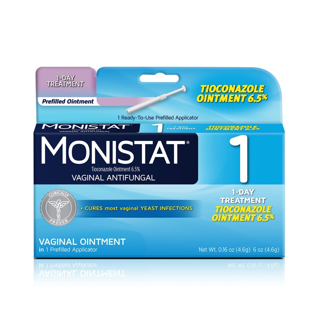 RepHresh Vaginal Gel 4ct (0.07oz) ve Monistat 1 Günü Kadın için 1 Tioconazole Ointment Applicator