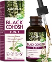 Black Cohosh Drops, Hormon Dengesi için Herbal Ekstraksiyon, Menopause Support & PMS Relief. 2oz-( Apple Flavor)