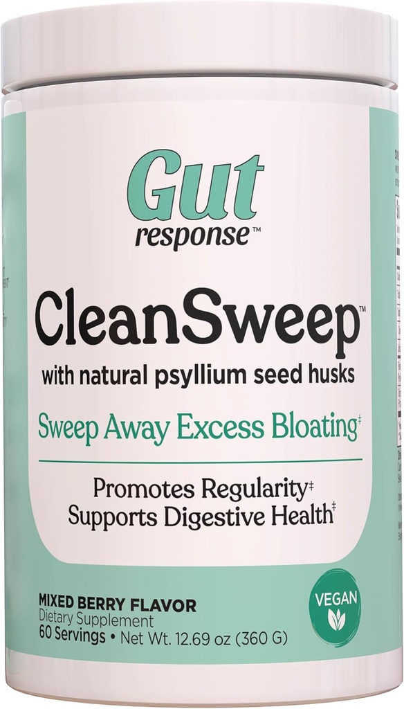CleanSweep with Natural Psyllium Seed Husks & Beet Fiber, Natural Healthy Detox, Προάγει την Αρωματική Ανακούφιση, Διαχείριση βάρους, Διευκολύνει την Κανονικότητα του Bowel, Μικτή Γεύση Berry, 60 Υπηρεσίες