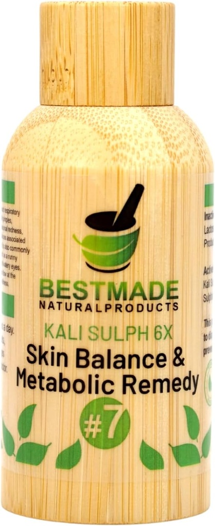 En İyi Doğal Ürünler Kali Sulph 6X - Skin Balance & Metabolic Desteği, Pimples, Kuru Skin, Runny Nose, Sneezing & Genel Mevsimsel Wellness, 350 Pellets