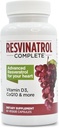 Καψάκια, 60 Count- Resveratrol συμπλήρωμα υποστηρίζει υγιή γήρανση, την υγεία της καρδιάς, και ανοσοποιητική λειτουργία με Quercetin, εκχύλισμα σπόρων σταφυλιών, βιταμίνη D3 και CoQ10
