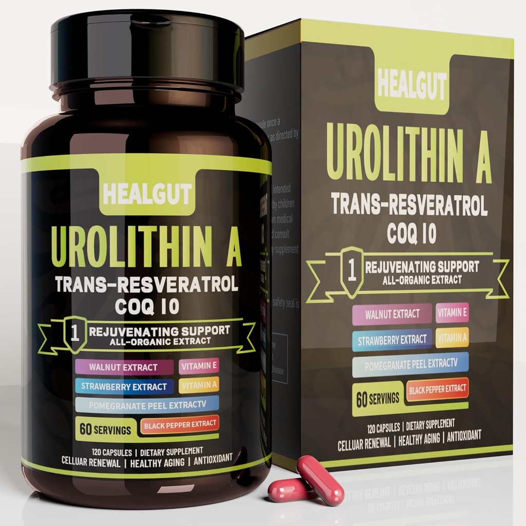 Urolithin Kent Çalışma Kadınlar için Tamam: Trans-Resveratrol ve CoQ10 ile Anti-Aging Capsules - ABD Lab Sağlıklı Ağlama ve Hücresel Yenileme (9in1)