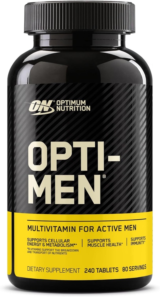 Βέλτιστη διατροφή Opti-Men καθημερινή πολυβιταμίνη για τους άνδρες, συμπλήρωμα υποστήριξης του ανοσοποιητικού με Αμινοξέα, 80 Ημέρα προσφοράς, 240 Count, (Packaging May Vary)