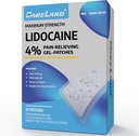 CARELAND 4% Lidokak Patches 18 Adet Sular En Güçlü Yapıştırıcı Sınırı ile Geri Ağrı Ölçüm Ürünleri Patches, Boy Diz Nerve Omuz Ağrılı Kas Rahatlama için, Super Sticky