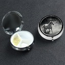 Yuvarlak Pill Box 3 Pill Box Pill Box Pill, seyahat için Pill Case White Horse ve Asteroid Pill Vitaminler için Organize Pill Box Case