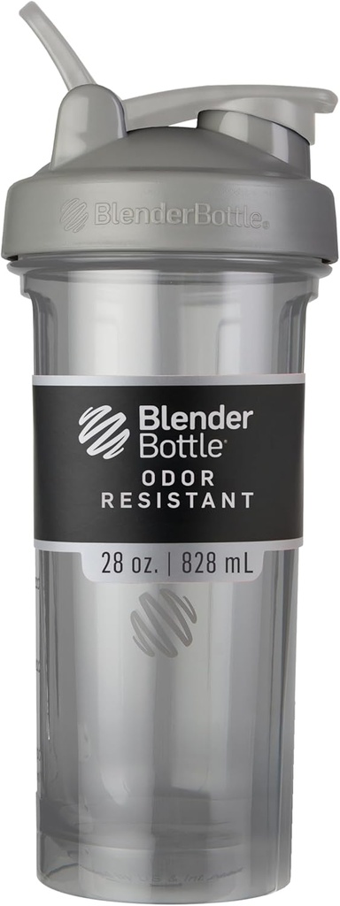 BlenderBottle Shaker Şişe Pro Serisi Protein Shakes ve Pre Workout için mükemmel, 28-Ounce, Smoke Grey