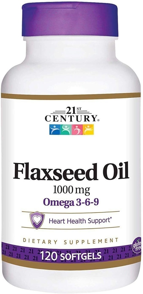 ikj Flaxseed Oil Omega 3-6-9 Diyetsel Supplement Softgels 1000 mg 120 ct