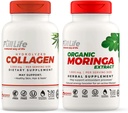 Full Life Hydrolyzed Collagen and Moringa Oleifera Capsules - Συμπληρώματα διατροφής - χάπια κολλαγόνου βοοειδών για γυναίκες και άνδρες, χωρίς γλουτένη - κάψουλες λαχανικών