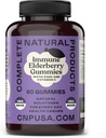 Elderberry Gummies - 60 Kont Natural with çinko, Vitamin C, & Elderberry (Sambucas)