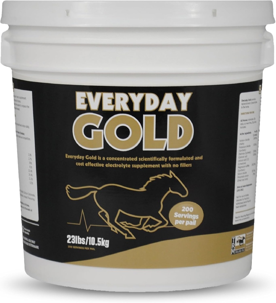 TRM Everyday Gold Electrolyte Horse Supplement for Performance and Recovery | sodyum, Pyum, Magnezyum, Kalsiyum - 22 lb (10kg) - 22 lb