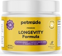 Turkey Tail Mushroom for Dogs - Βιταμίνες Σκύλων και Συμπληρώματα - Πρεβιοτικά & Προβιοτικά για Μακροζωία, Ανοσολογική Υποστήριξη & Διέγερση - με Chlorella, Dandelion Root, Βιταμίνη Ε & More- 5.3 Oz