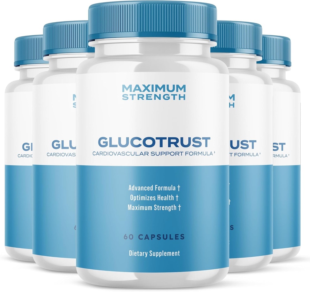 Ark Labs (5 Pack) Glucotrust Advanced Formula Supplement Capsules - Gluco Trust Max Capsules maksimum Güçlü Destek Supplement Pills (300 Capsules)