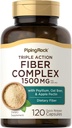Piping Rock Fiber Kompleksi | 1500 mg | 120 Capsules | Triple Action Pills | Psyllium, Oat Bran ve Apple Pectin | Non-GMO, Gluten Free