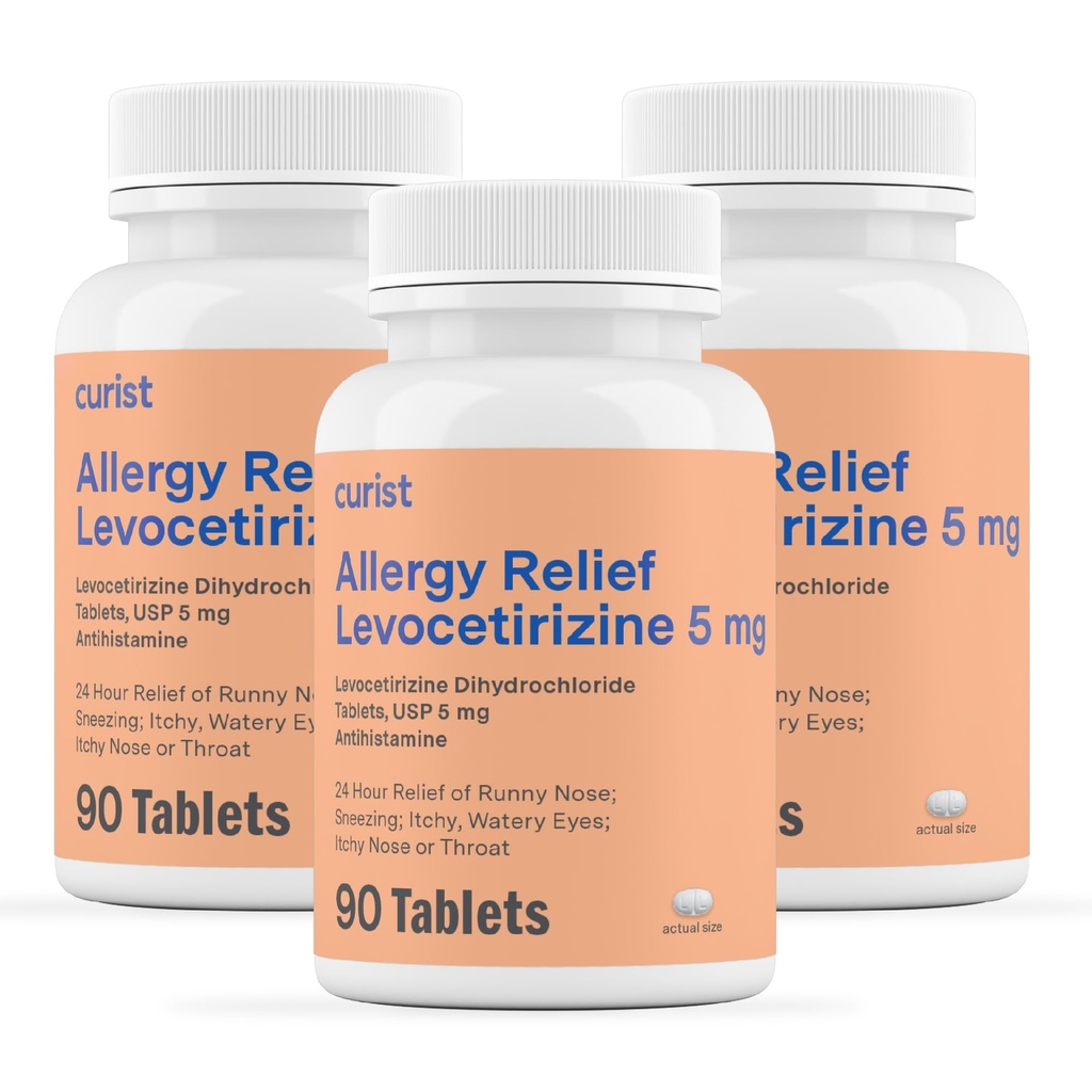 Curist Generic Levocet Regine Dihidrchloride 5 mg Bulk (270 Tablet), Antioksit Pills, 24 Saat Antivirüs Yardımı - Alerji Hekimliği (3 90 Tabletlerin Paketleri)