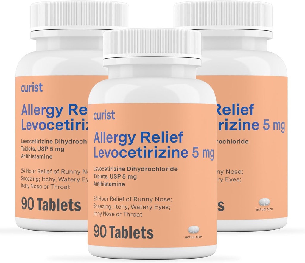Curist Generic Levocet Regine Dihidrchloride 5 mg Bulk (270 Tablet), Antioksit Pills, 24 Saat Antivirüs Yardımı - Alerji Hekimliği (3 90 Tabletlerin Paketleri)