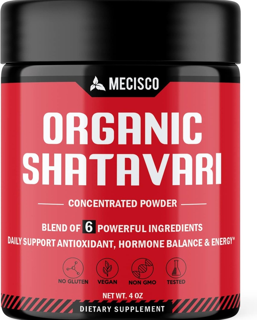 6in1 Shatavari Toz Organik - Shatavari Root, Bacopa Monnieri, Ashwagandha Root, Vitex Berry, Fenugreek & Black Pepper - Supports Rejuvenation, Supports Energy & Vitality - 4 Oztavari
