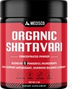6in1 Shatavari Toz Organik - Shatavari Root, Bacopa Monnieri, Ashwagandha Root, Vitex Berry, Fenugreek & Black Pepper - Supports Rejuvenation, Supports Energy & Vitality - 4 Oztavari