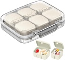 Pill Organizer SOFISO 4/6 Grid Free Assembly Travel Medicine Organizer 10 Günlük Pill Box Su Yalıtımı Günlük İlaçlar Vitaminler İçin Vaka Oluşturur, Balık Yağları, Tamamlar