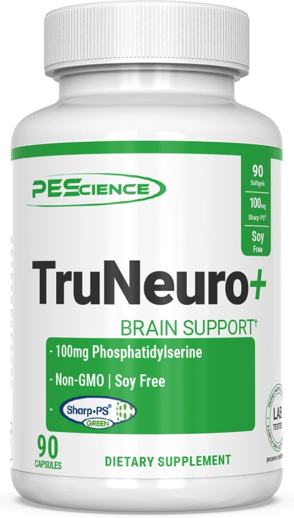 PE Science TruNeuro, Phosphatidylserine Brain ATM Nootropic, 100 mg, 90 Capsules