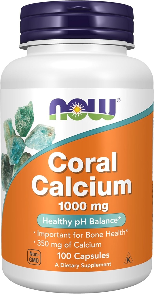 Şimdi Tamamlar, Coraluba 1000 mg, Bone Health *, Sağlıklı pH Dengesi*, 100 Veg Capsules