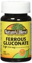 Nature's Blend Ferrous Gluconate Tabletler 324 mg, 100 Count (Pack of 2)