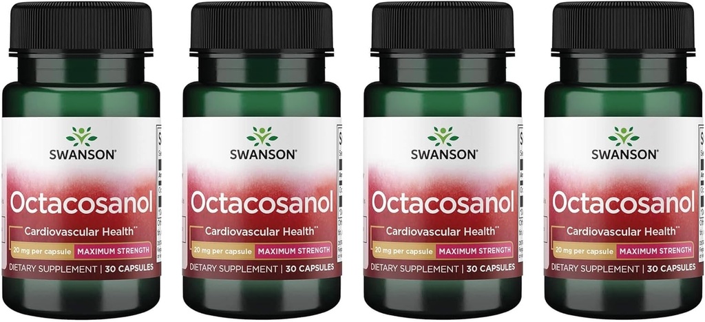 Swanson en-Strength Octacosanol 20 Milligram 30 Capsules (4 Pack)