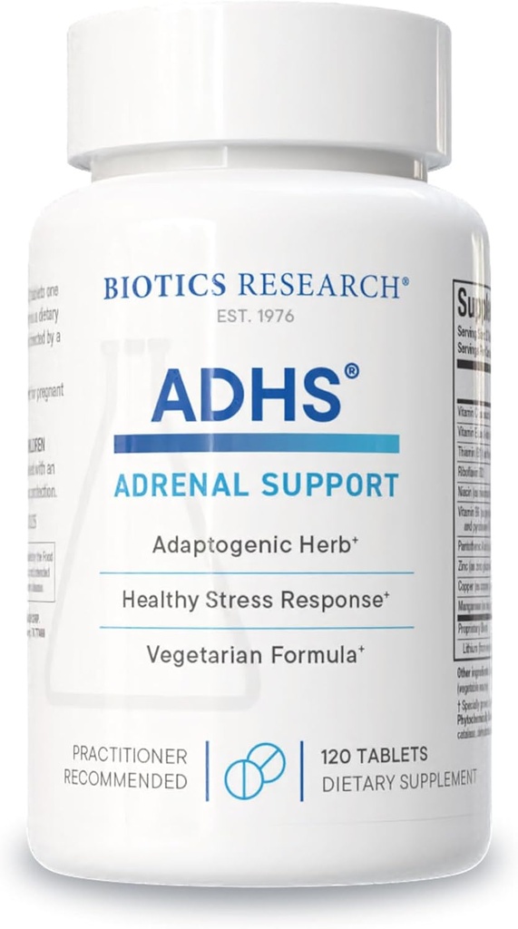 Biotics Research ADHS Adrenal Support, υποστηρίζει κανονικά επίπεδα κορτιζόλης, αντιοξειδωτική υποστήριξη, περισσότερη ενέργεια, υγιής ανταπόκριση, 120 καρτέλες