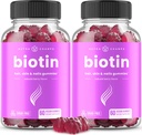 NutraChamps Sugar Free Biotin Gummies 1000006 [High Potency] - Sağlıklı Saçlar, Kadınlar için Skin & Nails - Her Gummy - Vegan Saç Sağlık Vitaminleri Tamam - Raspberry (2-Pack)