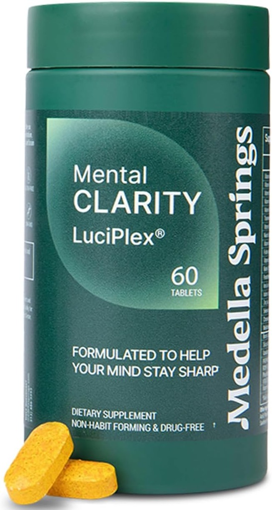 Συμπλήρωμα Booster εγκεφάλου για Focus, Memory, Clarity, Energy & Mood 60 Tabs - 100% χωρίς φάρμακα & κλινικά δοκιμασμένο συμπλήρωμα εγκεφάλου – Brain Fog & Memory Booster w/VIT D3