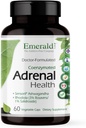 EMERALD LABS Adrenal Health - Stres Yardımı, Enerji Desteği ve Restoratif Uyku Sensörli Ashwagandha, B Vitaminleri, Rhodiola & More* - Gluten-Free - 60 Sebze Capsules (30-Day Supply)