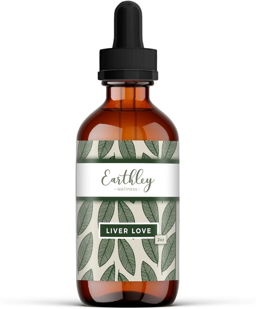 Dünyaley Wellness Liver Love, Liver Support Milk Butle Tohum, Dandelion Root, Peppermint Leaf ve Turmeric Root, Supports Digestion & Wellness, Natural, 2oz (Regular)