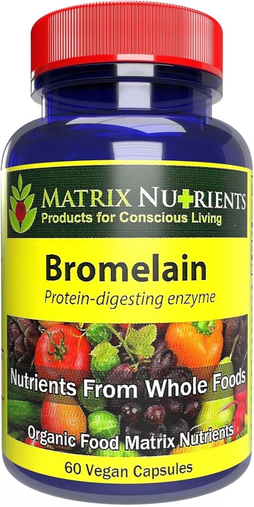 BROMELAIN - Πολύ ισχυρό, 100% οργανικό, πρωτεϊνοδυσφορητικό ένζυμο! Βελτιώστε την πέψη - κάψουλες Vegan (60ct)