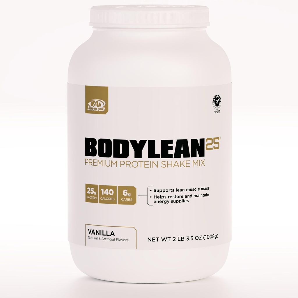 AdvoCare BodyLean25 - Whey proteini ile Protein Tozu - Destekler Kas Bina & A Lean Body - Enerji Desteği * - Vanilla, 4.5 oz