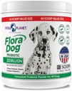 Vital Planet - Flora Dog Probiyotik Toz Supplement with 20 Milyar Cultures and 10 Strains, High Potency Immune and Digestive Support Probiyotiks for Dogs, 7.84 oz., 222 Grams, 60 Hizmet