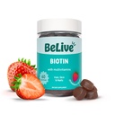 Single Biotin Gummies with MultiVitamins, Folate, Inositol – Saç Büyümesi, Sağlıklı Skin & Nails – Vegan, Pectin Based – Strawberry Flavor (1)