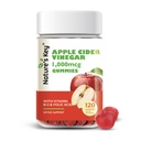 Nature's Key Apple Cider Vinegar Gummies 120 Count ACV Gummy with Folic Vitamin B6 B12 Beetroot & Pomegranate - Vegan, Non-GMO & Gluten-Free
