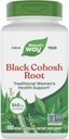 Nature's Way Black Cohosh Root, Women's Health için Geleneksel Destek*, hizmet başına 540 mg, Non-GMO Projesi Doğrulandı, 180 Capsules