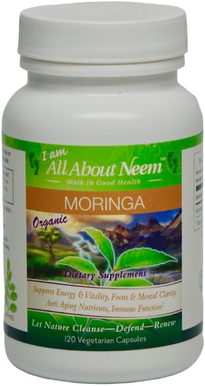 Moringa Leaf Capsules Organic American Grown 400 mg 120 Ct Energy & Metabolism Branson Amerika'da Yapıldı