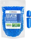 XPRS Nutra Boyutu 5 Boş Kapsüller - 500 Kont Çok Küçük Boş Gelatin Capsules - Pills DIY Capsule - Do-It- Yourself Vitamin Supplements (Mavi)