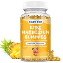Çocuklar için Magnezyum Gummies - Magnezyum B6, L-theanine, Chamomile & Lemon Balm - Çocuklar ve Yetişkinler için Calm Magnezyum, Rahatlama, Pineapple Flavor 60 Gummies