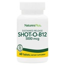 NaturesPlus Shot-O-B12 5000 mcg - 30 Sustained Release Tabletleri, 2 Paket - Destekler Enerji Üretimi & Mood - Vegetarian, Gluten Free - 60 Toplam Hizmetler